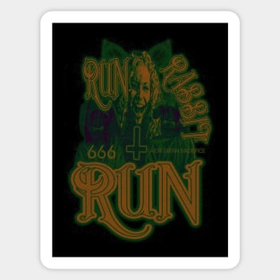 Run Rabbit Run (Distressed Green) Sticker